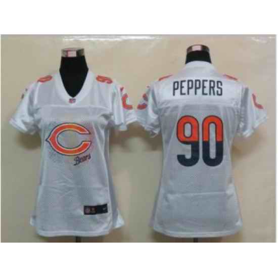 Nike Womens Chicago Bears #90 Peppers White Jerseys